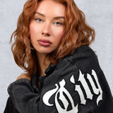 CITY OF ANGELS Double layer Women Cropped Denim Jacket