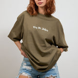 CITY OF ANGELS Cream font Women oversized t-shirt