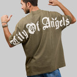 CITY OF ANGELS CREAM font Men oversized t-shirt