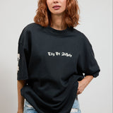 CITY OF ANGELS Cream font Women oversized t-shirt