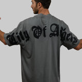 CITY OF ANGELS Black font Men oversized t-shirt
