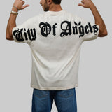 CITY OF ANGELS Black font Men oversized t-shirt