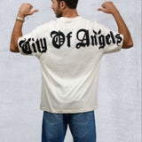 CITY OF ANGELS Black font Men oversized t-shirt