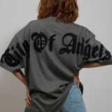 CITY OF ANGELS Black font Women oversized t-shirt