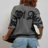 CITY OF ANGELS Black font Women oversized t-shirt