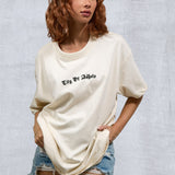 CITY OF ANGELS Black font Women oversized t-shirt