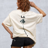 LA SINGLE PALM Women oversized t-shirt