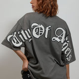 CITY OF ANGELS Double layer Women oversized t-shirt