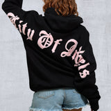 CITY OF ANGELS Pink Font Women Hooded sweatshirt