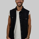 PLAIN Men Denim Vest Jacket