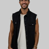 PLAIN Men Denim Vest Jacket
