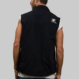 PLAIN Men Denim Vest Jacket