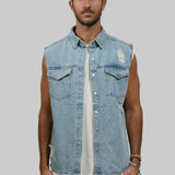 PLAIN Men Denim Vest Jacket