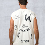 LA SKETCH Men Cut-off t-shirt