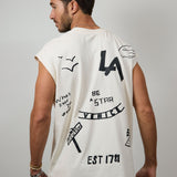 LA SKETCH Men Cut-off t-shirt