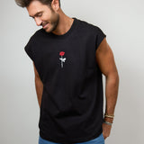 LOVE ROSE Men Cut-off T-shirt