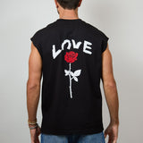 LOVE ROSE Men Cut-off T-shirt