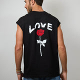 LOVE ROSE Men Cut-off T-shirt