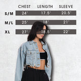 MONEY OVER EVERYTHING Crop Denim Vest