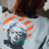 SMILE NOW CRY LATER Crop Denim Jacket