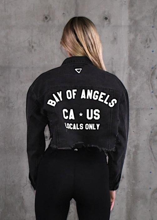 BAY OF ANGELS Crop Denim Jacket