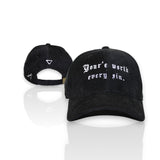 YOU WORTH EVERY SIN 6 Panel Low Profile Structured Corduroy Cap