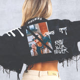 KNOW YOUR POWER Crop Denim Jacket