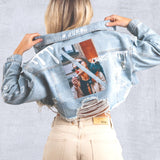 KNOW YOUR POWER Crop Denim Jacket
