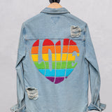 LOVE IS LOVE Shirt Jacket