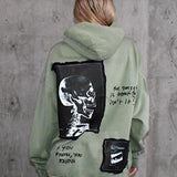 X-RAY Women Patched Heavyweight Hoodie