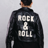 ROCK N ROLL Leather Motorcycle Jacket