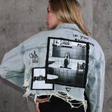 GOOD ON MY OWN Crop Denim Jacket