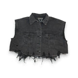 CITY OF ANGELES Crop Denim Vest