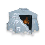 NOTHING IS IMPOSSIBLE Crop Denim Vest
