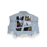 NEW YORK COLLAGE Crop Denim Vest