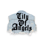 CITY OF ANGELES Crop Denim Vest